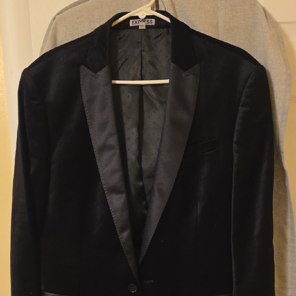 Express Men's Midnight Black Tuxedo Jacket